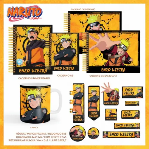 Arquivo Digital - Etiqueta Escolar (naruto) #10471