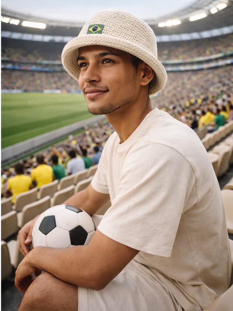 Bucket Hat Crochê Artesanal Algodão