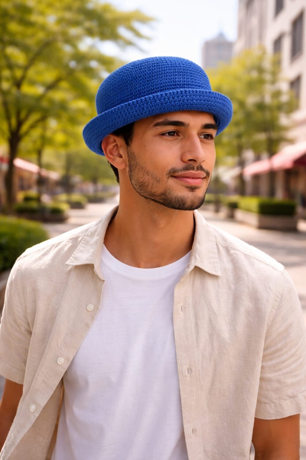 Bucket Hat Chapéu de Crochê Artesanal Algodão Unissex