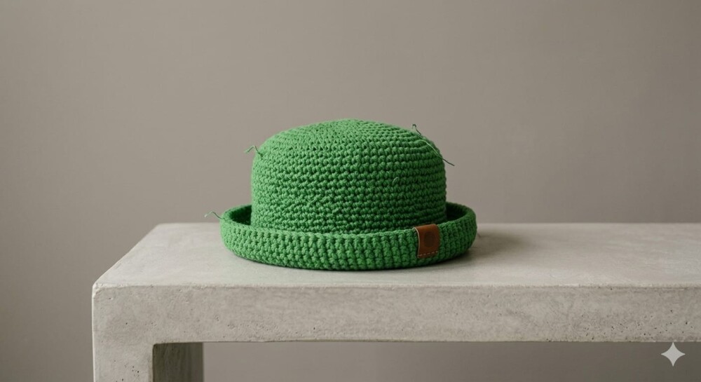 Bucket Hat Chapéu de Crochê Artesanal Algodão Unissex Chapéu