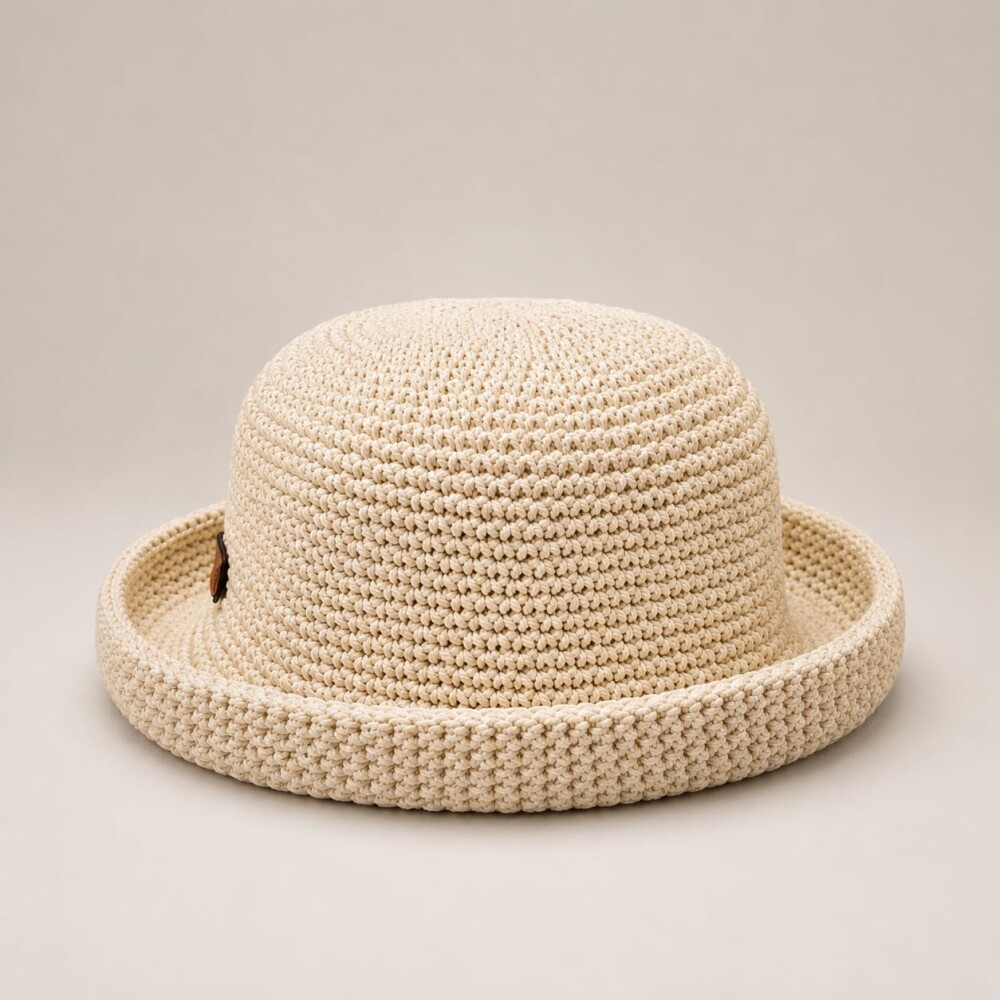 Bucket Hat Chapéu de Crochê Artesanal Algodão Unissex Chapéu