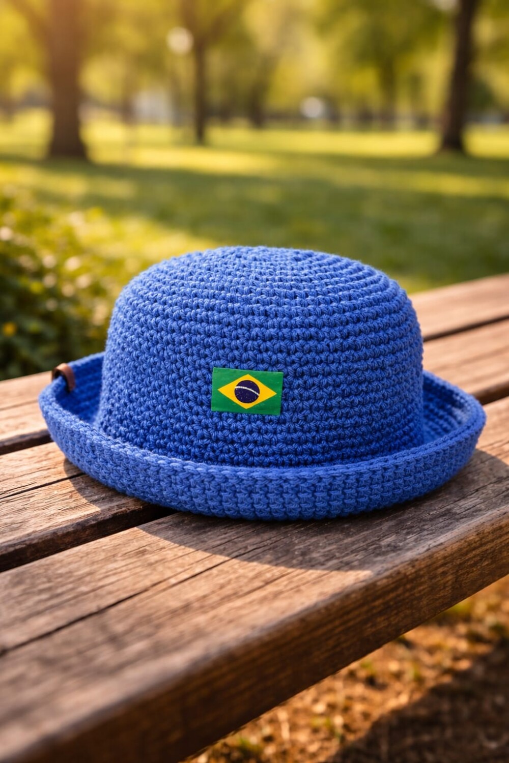 Chapéu de Crochê Bucket Hat Artesanal Algodão Unissex Chapéu 