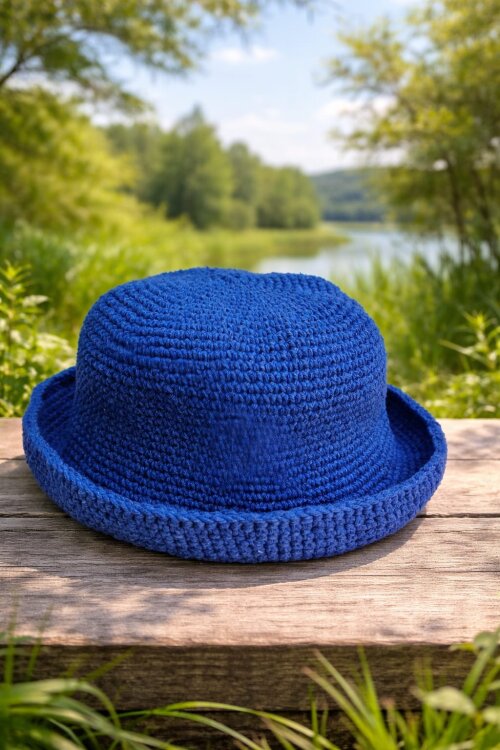 Bucket Hat Chapéu de Crochê Artesanal Algodão Unissex