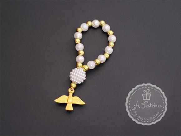 Tercinho com Pérola Craquelada e Espírito Santo Dourado