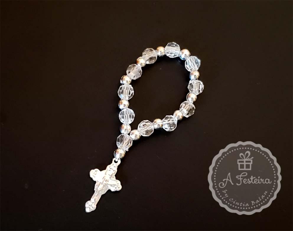 Tercinho Cristal Incolor com Prata