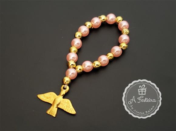 Tercinho Espírito Santo Pérola Rosa com Dourado