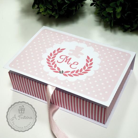 Caixa para 6 Doces Ursinha Rosa