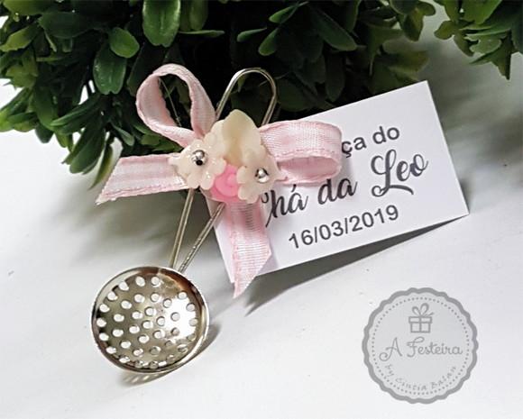 Escumadeira Prateada com Imã (rosa)