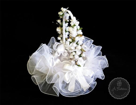 Cesta Babado Branco