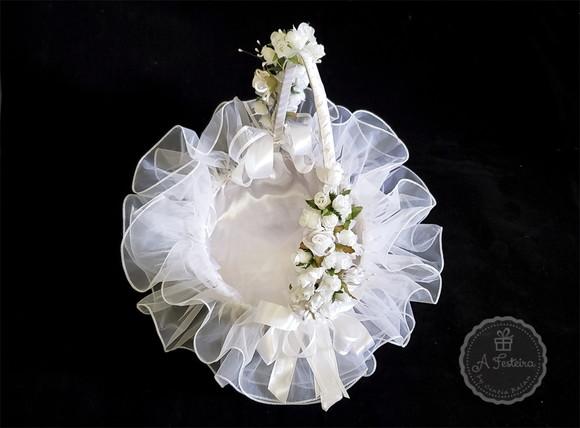 Cesta Babado Branco