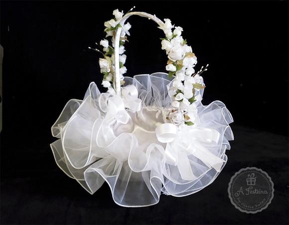 Cesta Babado Branco