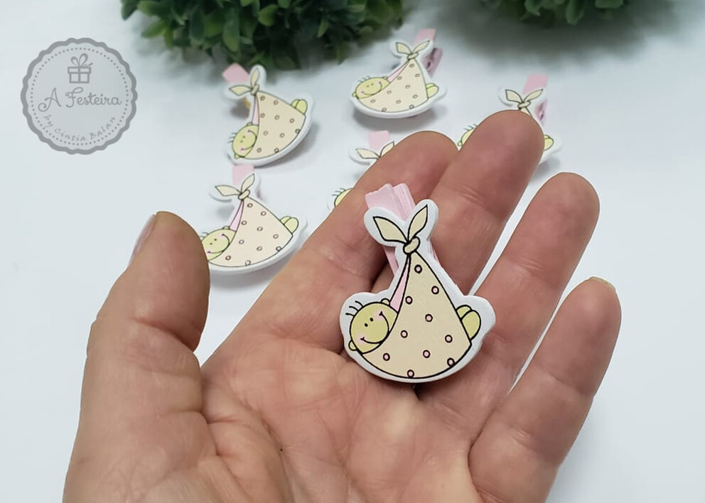 Kit com 06 Mini Pregador Bebê - PRONTA ENTREGA