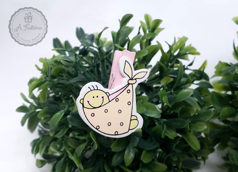 Kit com 06 Mini Pregador Bebê - PRONTA ENTREGA