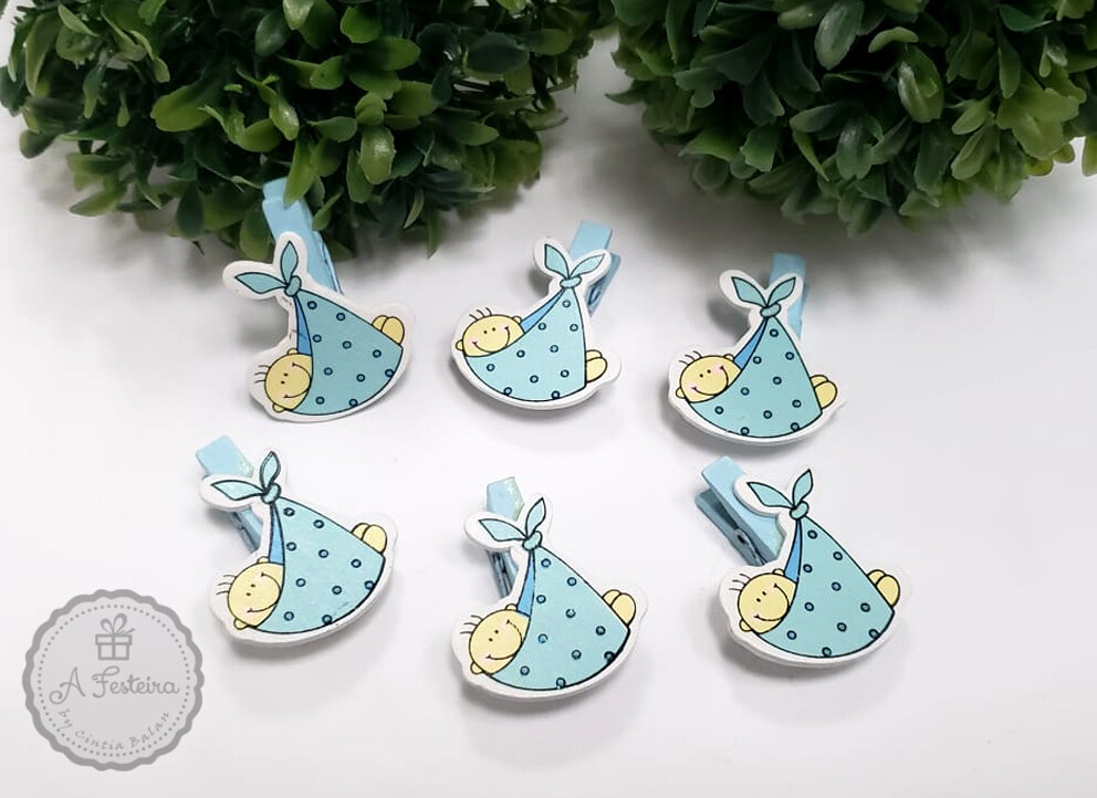 Kit com 06 Mini Pregador Bebê - PRONTA ENTREGA