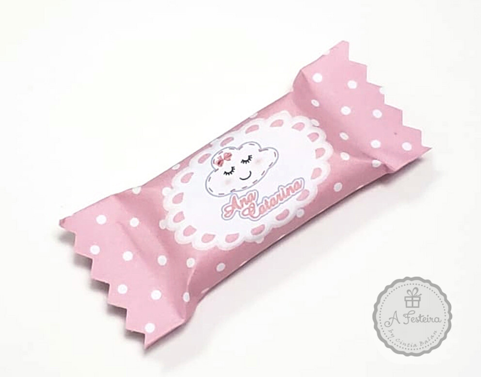 Bala Personalizada Nuvem Rosa