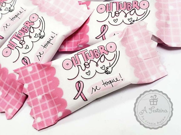 Bala Personalizada Outubro Rosa
