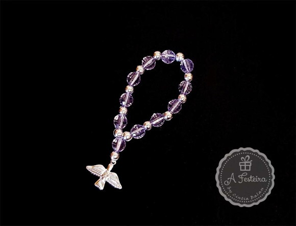 Tercinho Cristal Lilás Espírito Santo Prateado