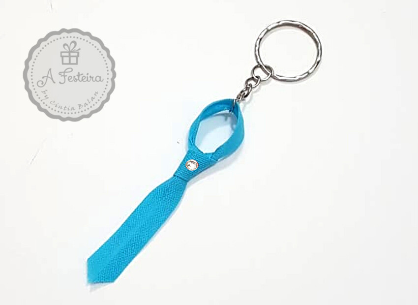 Mini Gravata Chaveiro com Strass