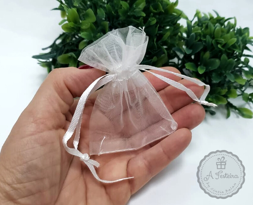 Kit com 60 saquinhos de organza