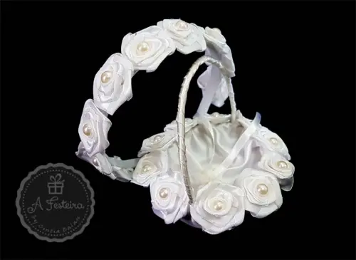 Conjunto Dama de Honra Flor com Pérolas - PRONTA ENTREGA
