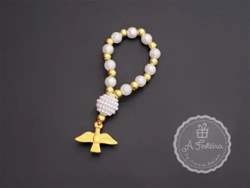 Tercinho com Pérola Craquelada e Espírito Santo Dourado