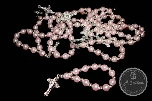 Tercinho Pérola Rosa com Prata
