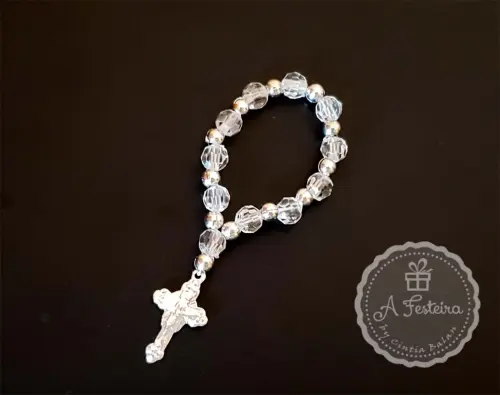 Tercinho Cristal Incolor com Prata