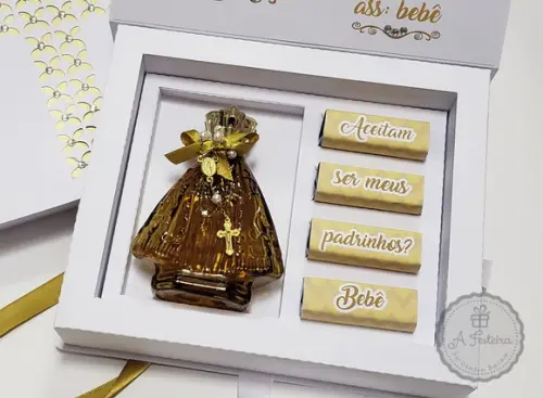Convite Padrinhos Batizado Ambar