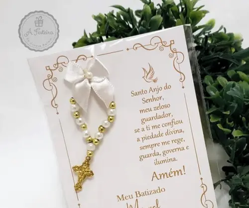 Lembrança Cartão com Tercinho Dourado