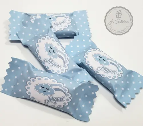 Bala Personalizada Nuvem Azul