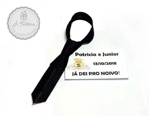 Mini Gravata Simples com Tag Personalizado