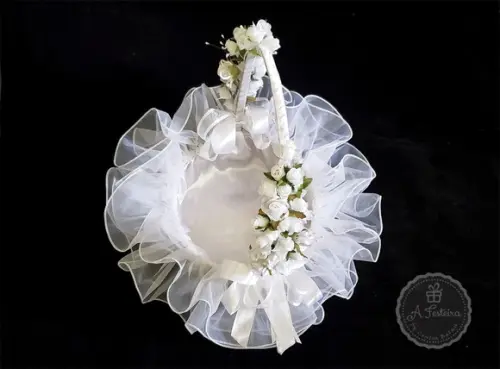 Cesta Babado Branco