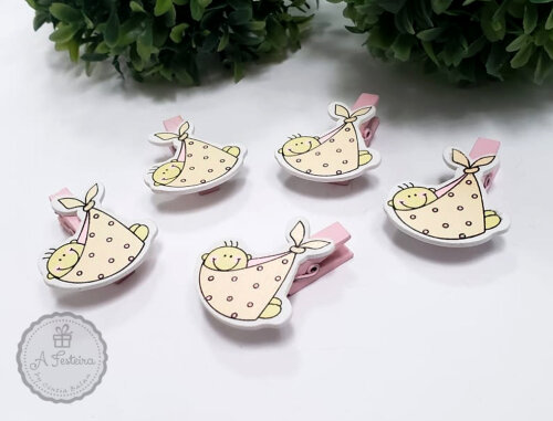 Kit com 06 Mini Pregador Bebê - PRONTA ENTREGA