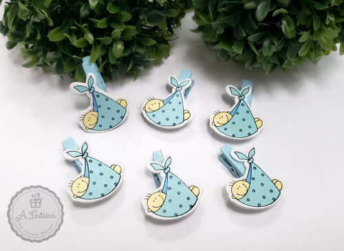 Kit com 06 Mini Pregador Bebê - PRONTA ENTREGA