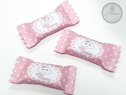 Bala Personalizada Nuvem Rosa