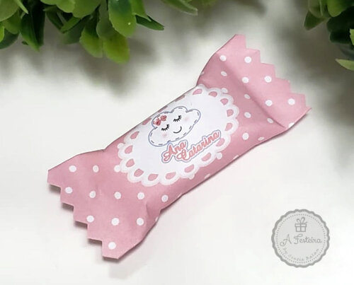 Bala Personalizada Nuvem Rosa
