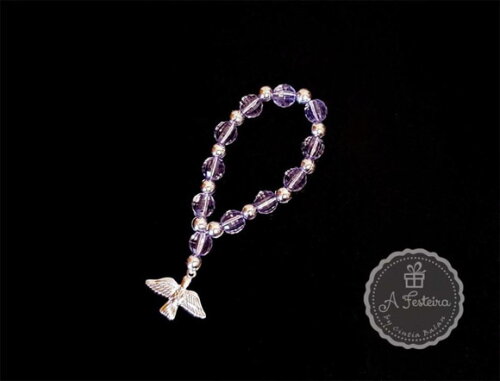 Tercinho Cristal Lilás Espírito Santo Prateado
