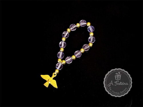 Tercinho Cristal Lilás Espírito Santo Dourado
