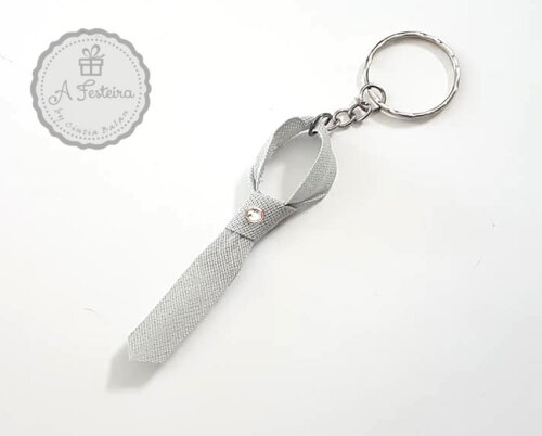 Mini Gravata Chaveiro com Strass