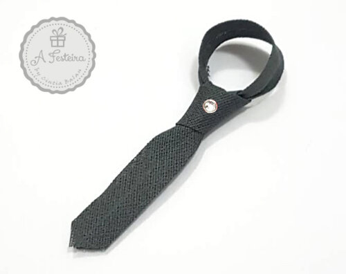 Mini Gravata com Strass e Imã