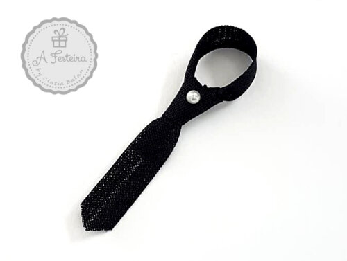 Mini Gravata com Pérola e Imã