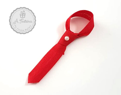 Mini Gravata com Pérola