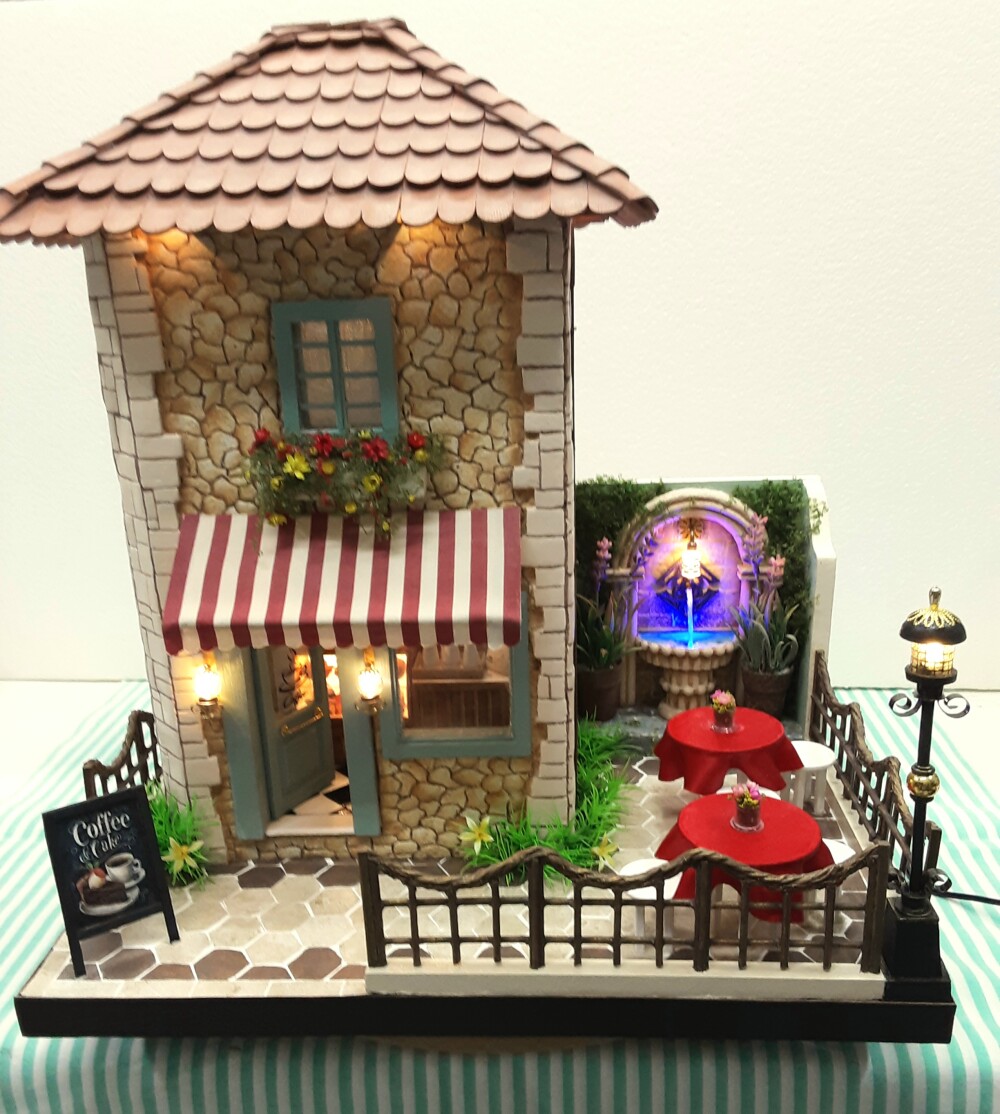 CAFETERIA EM MINIATURA, MINI CENÁRIO, MAQUETE, DIORAMA, CAFETERI