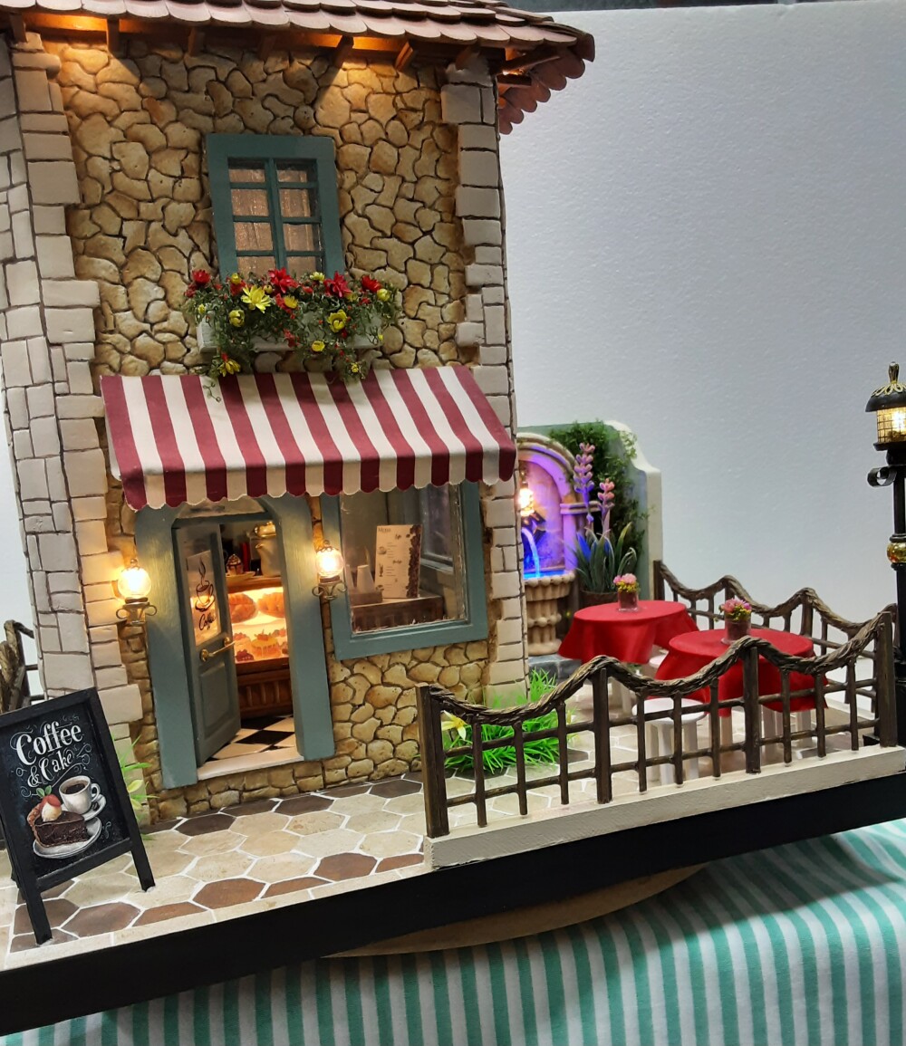 CAFETERIA EM MINIATURA, MINI CENÁRIO, MAQUETE, DIORAMA, CAFETERI