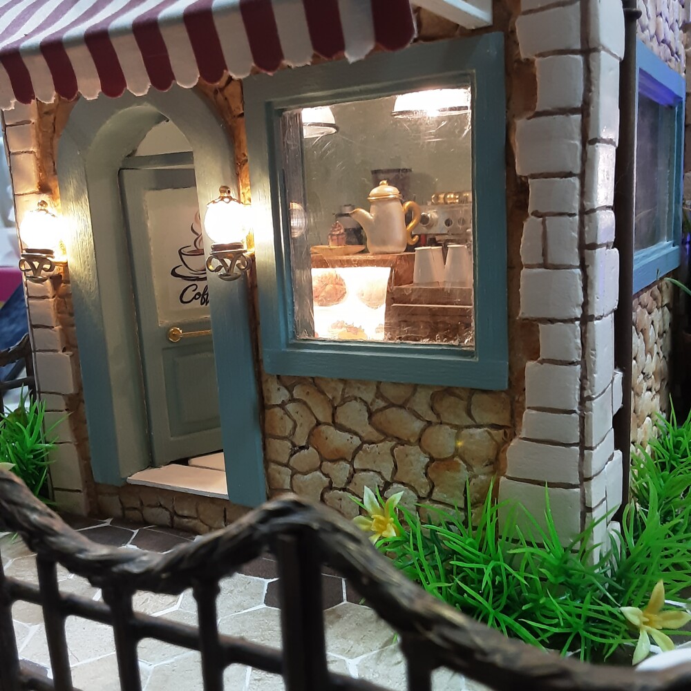 CAFETERIA EM MINIATURA, MINI CENÁRIO, MAQUETE, DIORAMA, CAFETERI