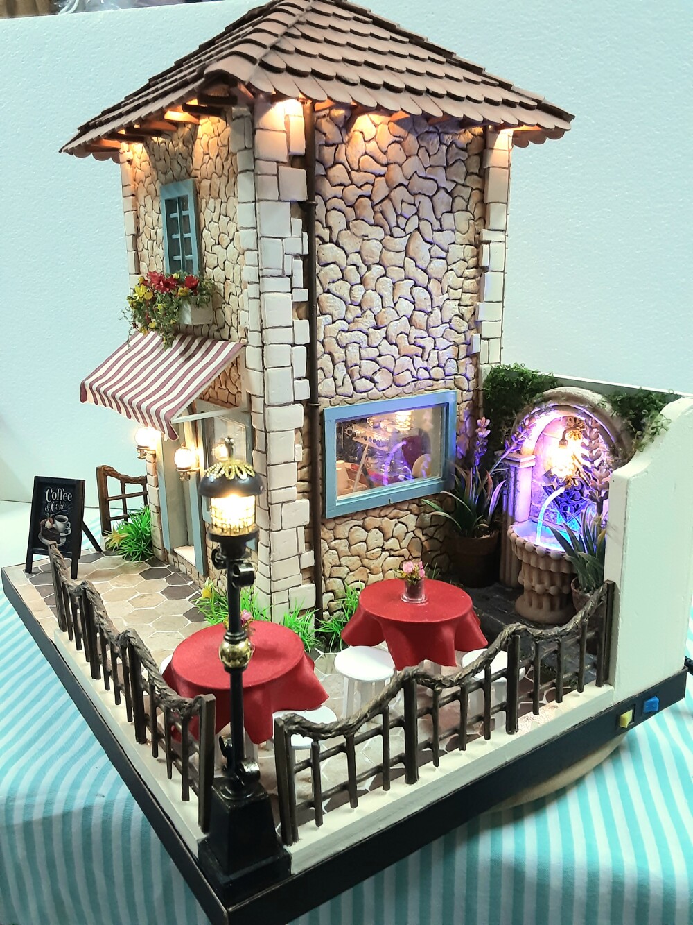 CAFETERIA EM MINIATURA, MINI CENÁRIO, MAQUETE, DIORAMA, CAFETERI