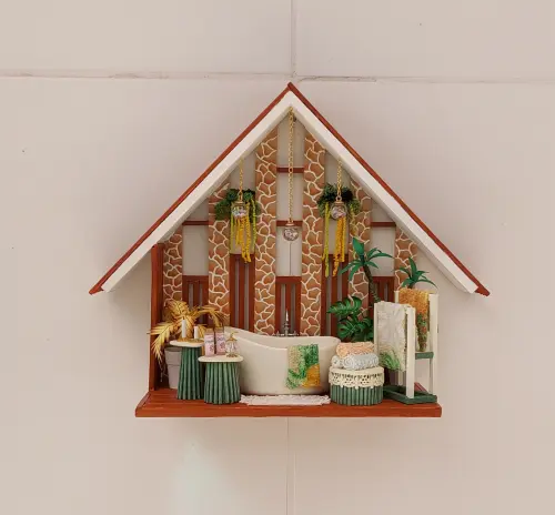 QUADRO BANHEIRO TROPICAL