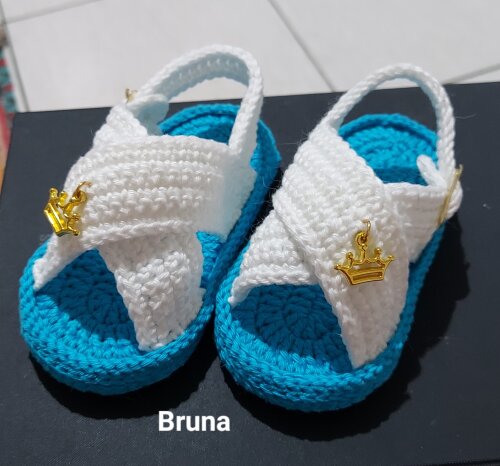 SANDÁLIA DE CROCHÊ PARA BEBÊ MENINA MODELO BRUNA, SANDÁLIA DE CROCHÊ PARA MENINA, SANDÁLIA DE BEBÊ EM CROCHÊ, CROCHÊ