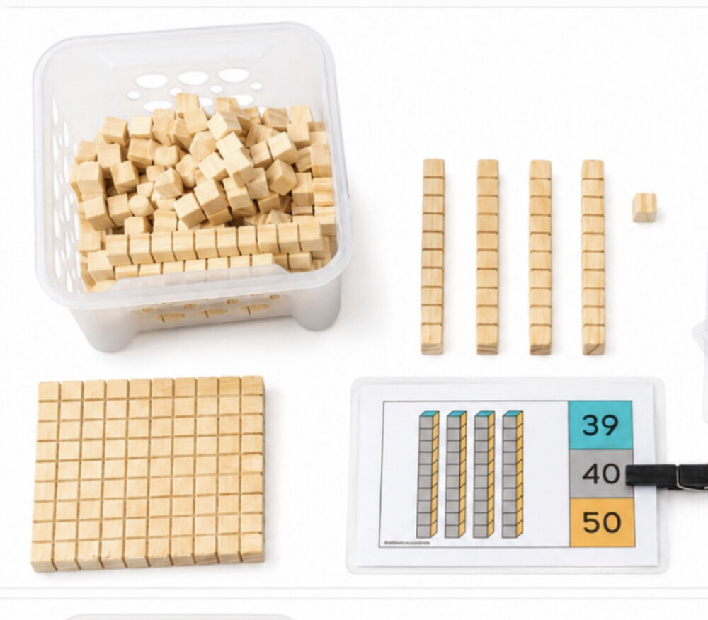 Kit Material Dourado Montessori Com Cartões