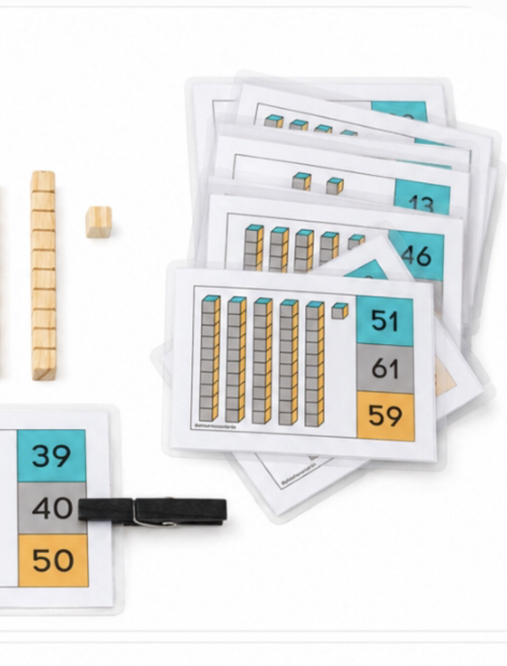 Kit Material Dourado Montessori Com Cartões